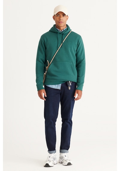 AC&Co / Altınyıldız Classics Erkek Koyu Yeşil Standart Fit Normal Kesim Kapüşonlu Kanguru Cepli Pamuklu Sweatshirt Koyu Yeşil AC&Co / Altınyıldız Classics Erkek Koyu Yeşil Standart Fit Normal Kesim Kapüşonlu Kanguru Cepli Pamuklu Sweatshirt Koyu Yeşil