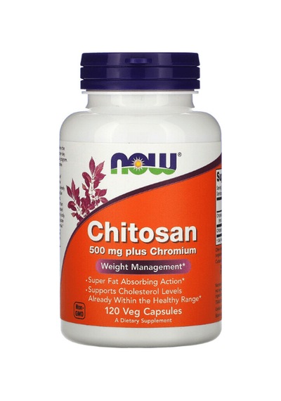 Now Chitosan Plus Chromium, 500 Mg, 120 Veg Capsules. Usa Men...