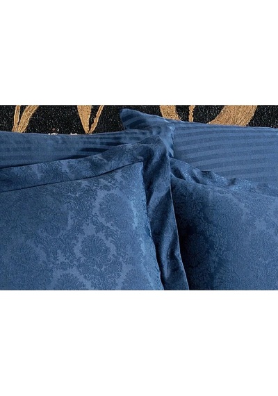 Monaco Bambu Jakar Kumaş Indigo Ikili Oksford 60x80cm Yastık Kılıfı-1324 Çok Renkli