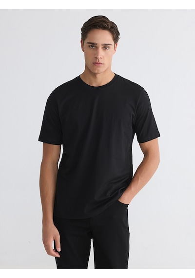 Lcwaıkıkı Classic Siyah Regular Fit Basic Erkek Dry Touch Tişört