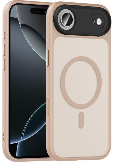 Apple Uyumlu iPhone 17 Air Magsafe Özellikli Sert Fall Telefon Kılıfı Gold