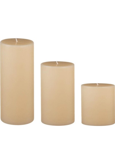 Small Set Mum Çap 7 Cm Krem Krem