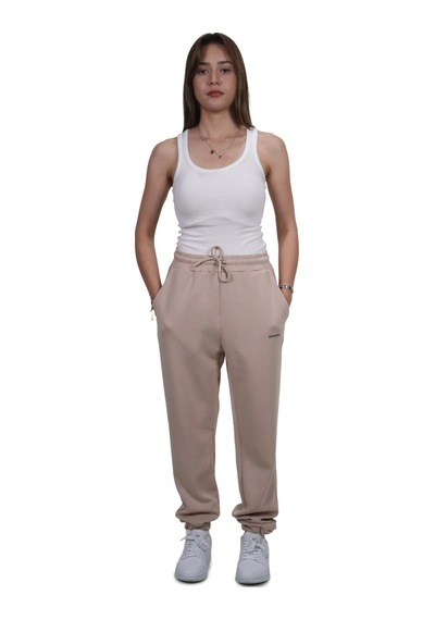 Shinzone Kadın Modal Kumaş Lastikli Paça Bej Jogger Pantolon Bej