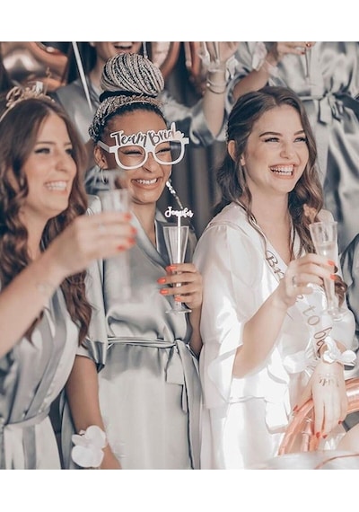 8 Adet Bride To Be Konsepti Gözlük Beyaz Rose Gold "team Bride" Bekarlığa Veda Nedime Partisi