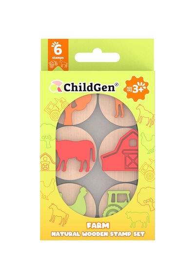 ChildGen Çiftlik Ahşap Damga Set (6 Adet Damga)