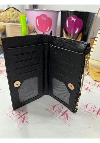 Gk Gamzelirenklerim Luxury Fashıon&accessorıes Kroko Dokulu Gold Detaylı Lüx Görünümlü Cüzdan Siyah