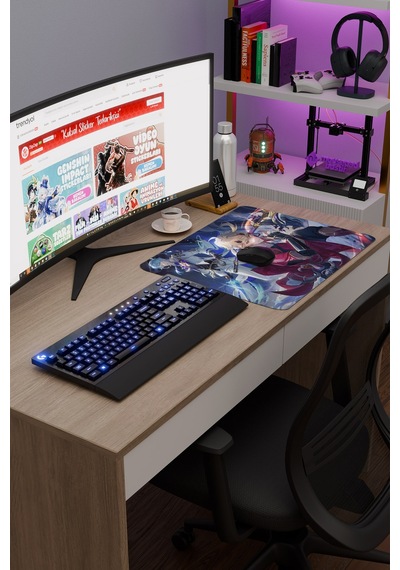 Thoma Genshin Impact Anime Oyuncu V4 - 48x40 Xl Gaming Mouse Pad Fare Altlığı