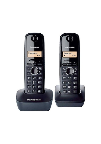 Panasonic KX-TG1612 Çift Ahizeli Dect Telefon Siyah