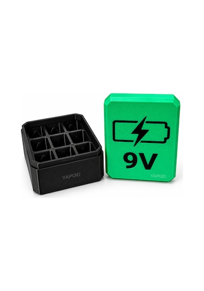 Yapı3d 9v Pil Saklama Kutusu 9v Pil Organizer Düzenleyici Muhafaza Kabı Kapaklı Pil Kutusu