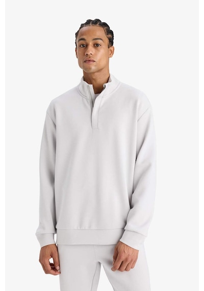 Defacto Defactofit Standart Fit Dik Yaka Modal Sporcu Sweatshirt E9772ax25augr184 Gri