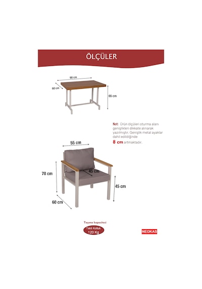 Neokas Balkon Mobilyası, Bahçe Takımı, 2 Tekli Koltuk, Kafe Koltuğu, Bekleme Alanı Koltuğu Beyaz Neokas Balkon Mobilyası, Bahçe Takımı, 2 Tekli Koltuk, Kafe Koltuğu, Bekleme Alanı Koltuğu Beyaz