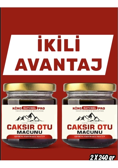 Pro King 2 X 240 Gr Pro Naturel Çakşır Otu Macunu Ballı Polenli
