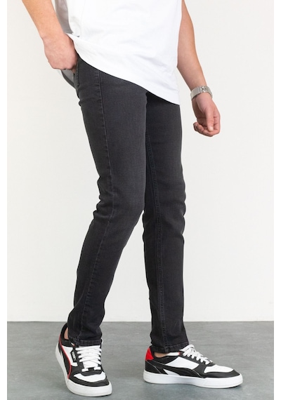 HLT Jeans Jeffrey Taşlamalı Slim Fit Erkek Kot Pantolon Antrasit 492004503