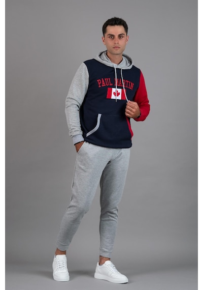 Paul Martin 3 İplik Kapşonlu Cepli Sweatshirt Lacivert