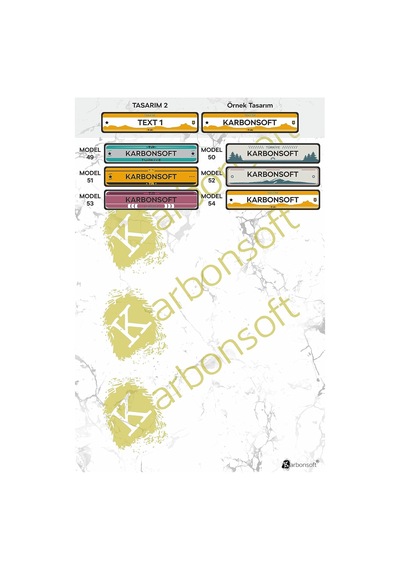 Karbonsoft Kişiye Özel Ahşap Dekor Plaka, Araba Plaka, Isimli Plaka, Cam Önü Plakası, Aksesuar Plaka Karbonnm500