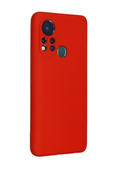 İnfinix Hot 11s Uyumlu Kılıf Nano İçi Kadife Silikon - Kırmızı