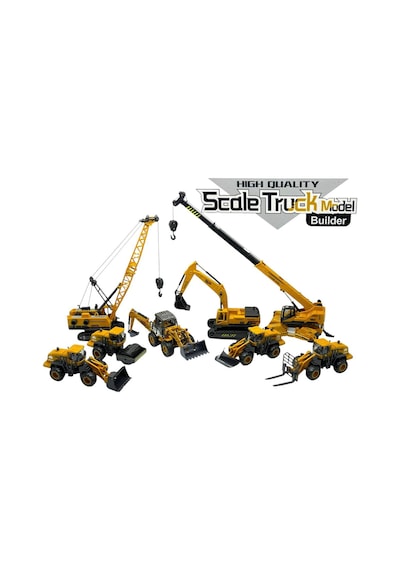 İnşaat Araçları Seti Kepçe Dozer Vinç Ayaklı Vinç Silindir Forklift Kar Küreyici
