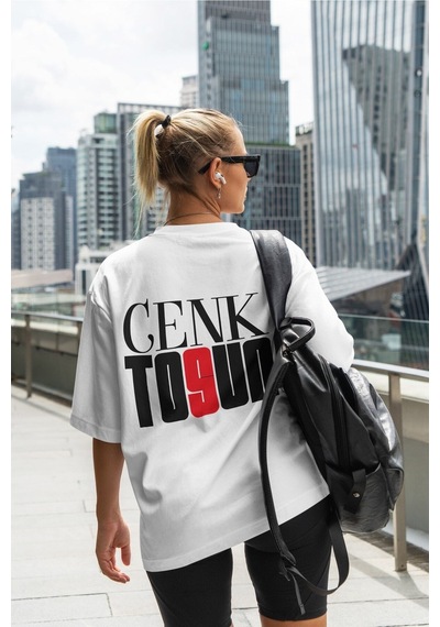 Noıssey Chulchan Shop Cenk Tosun 9 Numara Baskılı Oversize Unisex T-shirt Beyaz