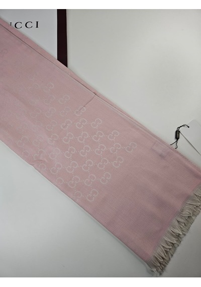 Miorel Scarfs İnce Kumaş G Desen Pamuklu Şal Yün İpek Şal 4 Mevsim Çift Taraflı Pembe