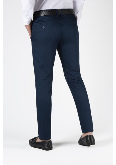 Terapi Men Erkek Lacivert Slim Fit Italyan Kesim Keten Pantolon Lacivert