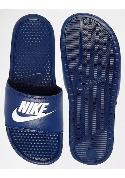 Nike Futura Benassi Slide Hard Blue Unisex Tek Bantlı Tek Bantlı Lacivert Lacivert