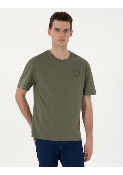 Pierre Cardin Erkek Haki Tişört 50310076-vr027 Haki