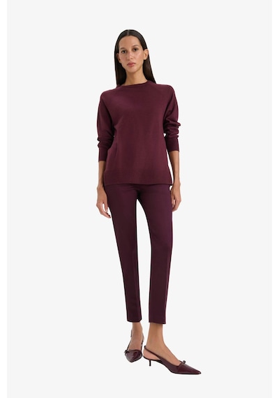 Defacto Relax Fit Bisiklet Yaka Kazak I6913az25wnbr467 Bordo
