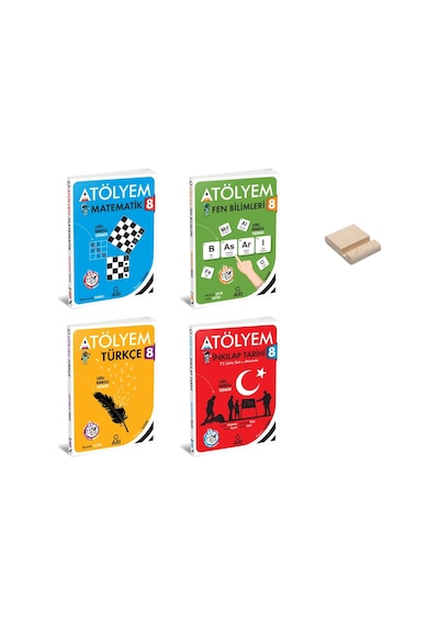 Lgs 8. Sınıf Atölyem Matematik Fen Türkçe Ve Inkılap 4lü Set + Telefon Standı