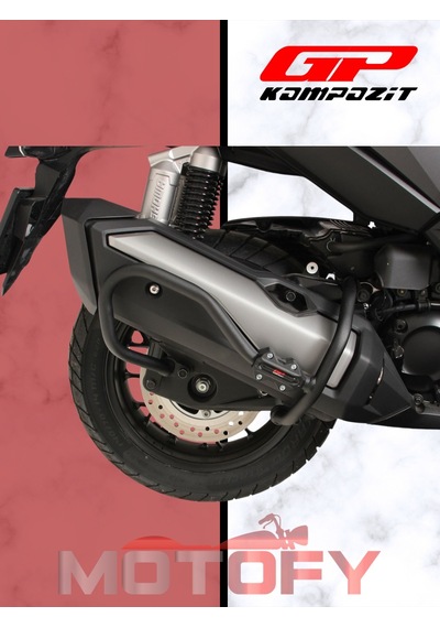 Gp Kompozit Honda Adv 350 2023-2024 Uyumlu Egzoz Koruma Demiri Siyah