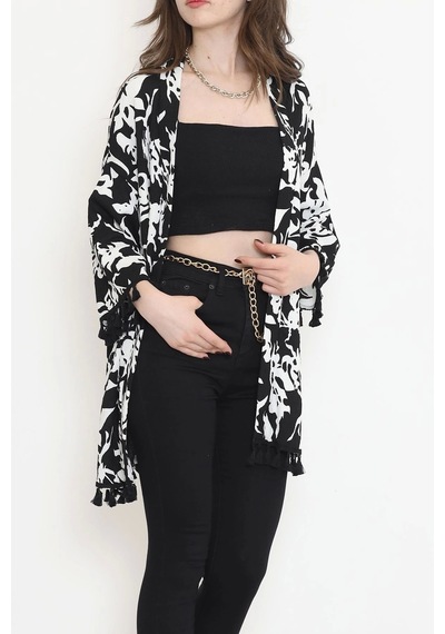 Desenli Kimono Beyazsiyah - 2492.555. Çok Renkli