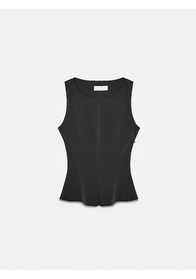 Dilvin 50544 Korse Peplum Bluz-siyah