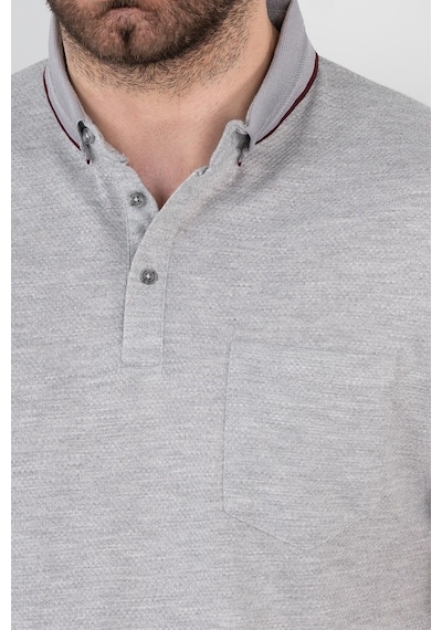 Cepli Petek Desen Likralı Erkek Polo Yaka T-Shirt
