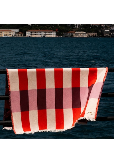 Emaylabxcudl Sunday Örtü Krem - Turuncu - Pembe - Bordo