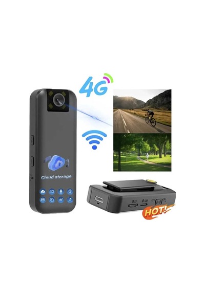 Yaka Kamerası Sim Kartlı 4g 1080p Bataryalı Geniş Açı Yukarı Aşağı Hareketli Bisiklet Yaka Kamerasi