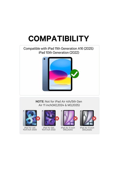Apple iPad Uyumlu  A16 2025/Apple iPad Uyumlu  10.nesil 2022 İle Uyumlu Magic Uyumlu Touchpad Işıklı Klavyeli Kılıf