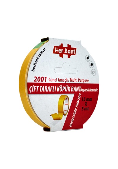 15mmx5mt Çift Taraflı Köpük Band Özel Bant Pe-hotmelt Yüksek Kalite