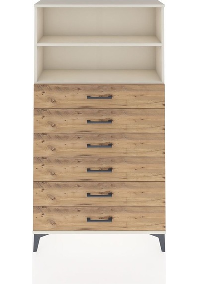 Arges Dolap 2 Raflı 6 Çekmeceli 88x30x163 Aytaşı-çam Aytaşı