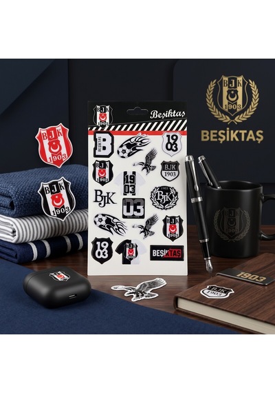 Bakgelal Beşiktaş Bjk Lisanslı Kabartmalı Sticker Seti 3d Taraftar Çıkartmaları Siyah Beyaz - 9052115025967 Siyah - Beyaz