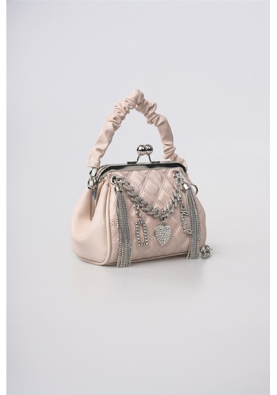 Ççs 18243 Kadın Omuz Askılı Çapraz Çanta Bej