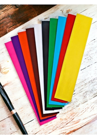 Krapon Kağıdı 10 Renk 50x200 Cm Grapon Krepon