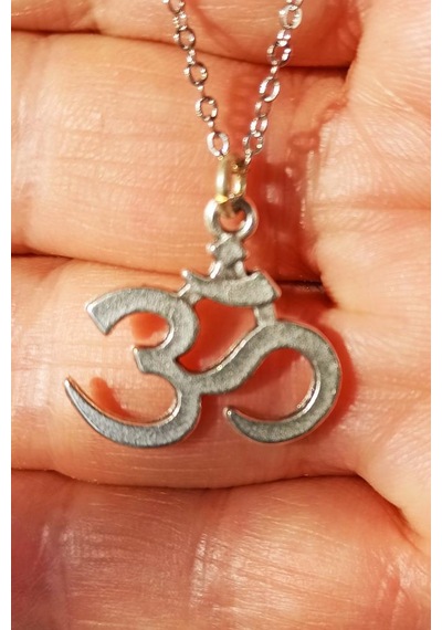Om Ohm Sembolü Metal Kolye  676 Gümüş