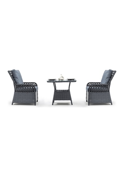 Tan Rattan Bahçe Balkon Mobilyası 1+1+masa Bahçe Takımı Balkon Mobilyası Diğer