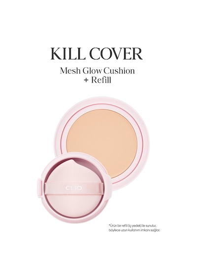 Clio Kill Cover Mesh Glow Cushion + Refill SPF50+ 4 Ginger