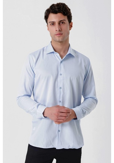 Efor Gk 677 Slim Fit Mavi Altro Gömlek Mavi