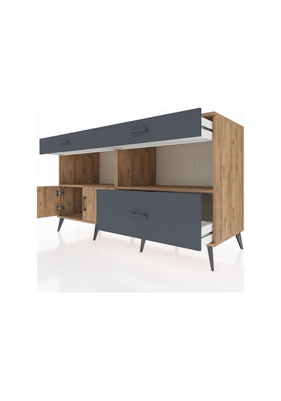 Kronos Konsol 2 Raflı 3 Çekmeceli 2 Kapaklı 176x59x99 Çam-çam/ant Çam-çam/antrasit Kronos Konsol 2 Raflı 3 Çekmeceli 2 Kapaklı 176x59x99 Çam-çam/ant Çam-çam/antrasit
