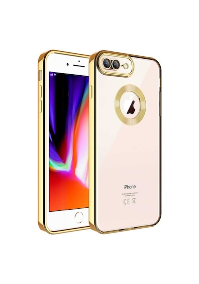 Kilifone - Apple Uyumlu iPhone 8 Plus - Kılıf Kamera Korumalı Tatlı Sert Omega Kapak - Gold