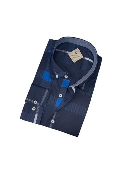 Pamuklu Uzun Kollu Siyah Erkek Gömlek Slim Fit Kalıp -9882 Siyah