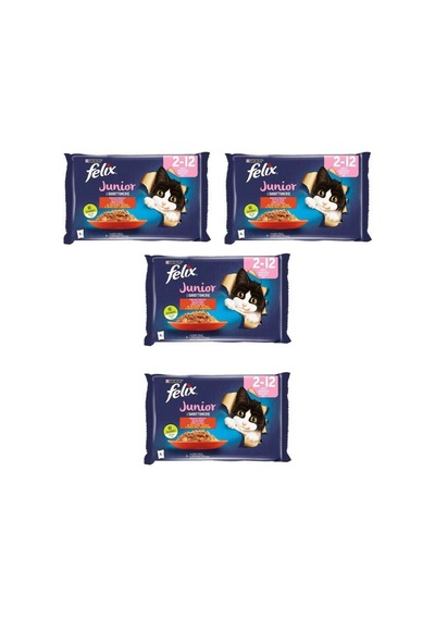 Purina Felix Multipack Sığır ve Tavuk Etli Yavru Kedi Maması 4'lü 4 x 85 G