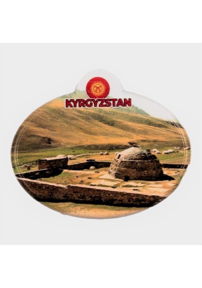 Kırgızistan Taş Rabat Kervansarayı Oval Magnet