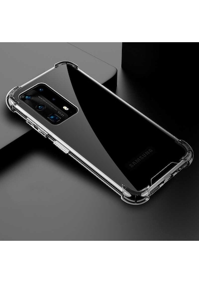 Huawei P40 Pro Şeffaf Kılıf Köşelerde Darbelere Karşı Ultra Kalınlık Antishock